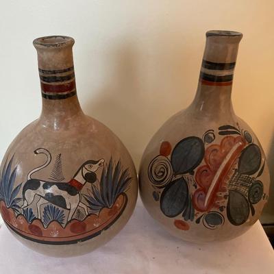 Mexican painted vases