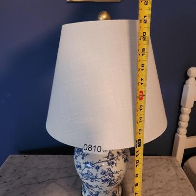 Jonathan Y Blue on White Floral Birds Table Lamp