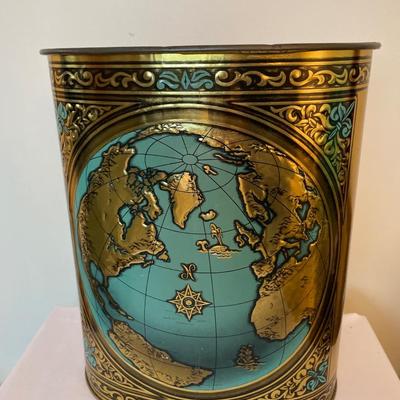 JL Clark globe trash can