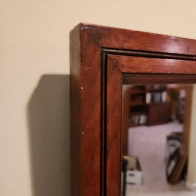 Wood Framed Wall Mirror 27x33