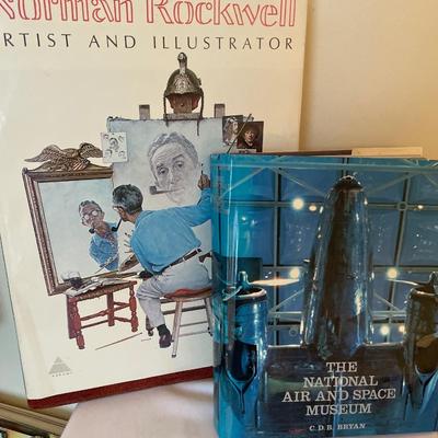 2 large hardcover books: Air & Space with N. Rockwell