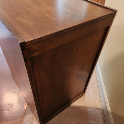 Pair Wood 2 Drawer File Cabinets 19x22x30