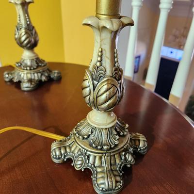 Pair Tall Table Lamps 32"