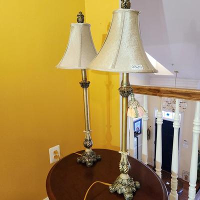 Pair Tall Table Lamps 32"