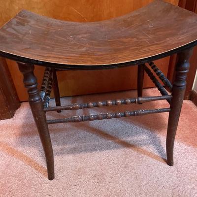 Vintage curved seat stool