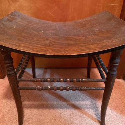 Vintage curved seat stool