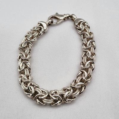 Stamped 925 Milor Italy Byzantine 6.75" Bracelet 19gr