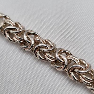 Stamped 925 Milor Italy Byzantine 6.75" Bracelet 19gr