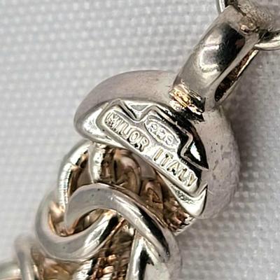 Stamped 925 Milor Italy Byzantine 6.75" Bracelet 19gr