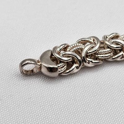 Stamped 925 Milor Italy Byzantine 6.75" Bracelet 19gr