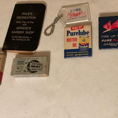 Vintage Matches and keychain