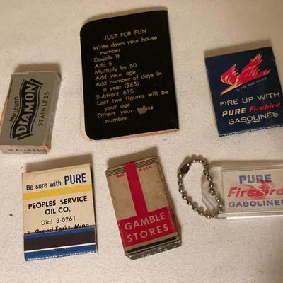 Vintage Matches and keychain