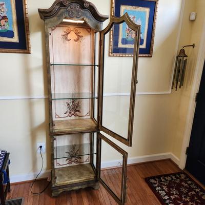Lighted Curio Cabinet 22x12x79 Adjustable Shelves