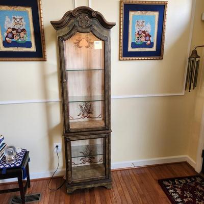 Lighted Curio Cabinet 22x12x79 Adjustable Shelves