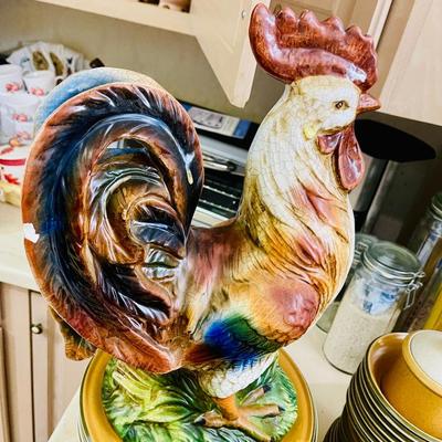 Rooster Orange Stoneware