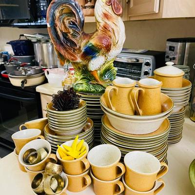 Rooster Orange Stoneware
