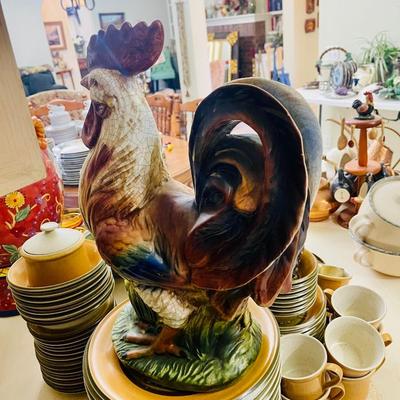 Rooster Orange Stoneware