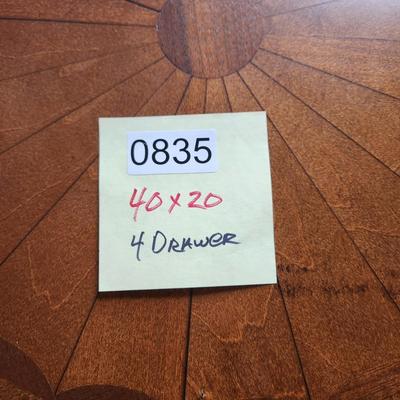 4 Drawer Round Coffee Table 40" x20"