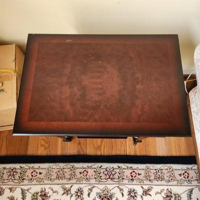 2 Drawer Side Table w Casters 17x12x25