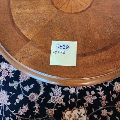 Round Side Table w 1 Drawer 24"Dia x26"H