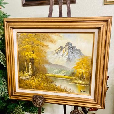 Corner Art and Easel w/ tree