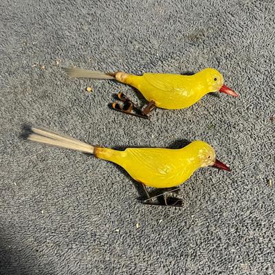 LOT 56 GREAT VINTAGE CHRISTMAS BIRD CLIP ON ORNAMENTS