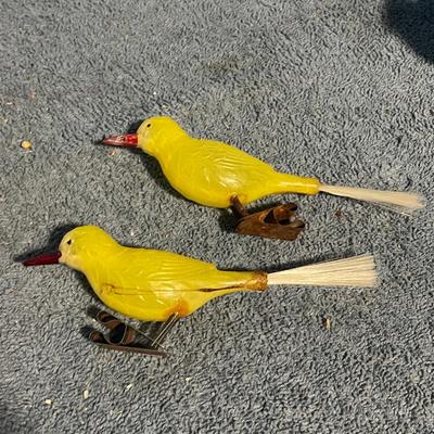 LOT 56 GREAT VINTAGE CHRISTMAS BIRD CLIP ON ORNAMENTS