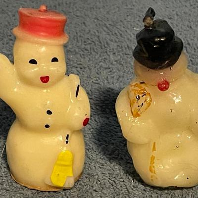 LOT 58 GREAT VINTAGE CHRISTMAS SNOWMAN CANDLES MOSTLY GURLEY