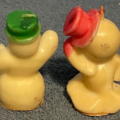 LOT 58 GREAT VINTAGE CHRISTMAS SNOWMAN CANDLES MOSTLY GURLEY