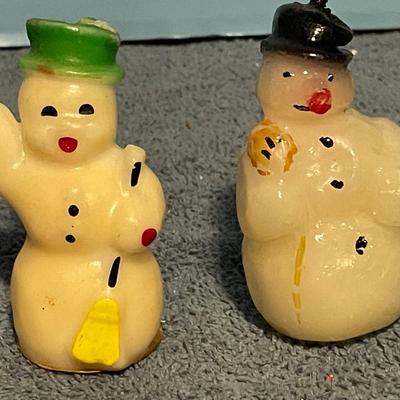 LOT 58 GREAT VINTAGE CHRISTMAS SNOWMAN CANDLES MOSTLY GURLEY