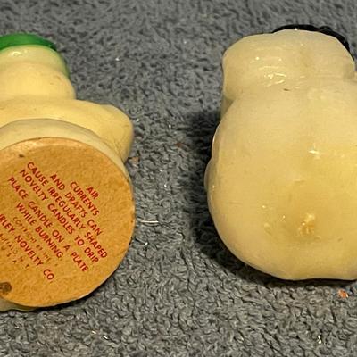 LOT 58 GREAT VINTAGE CHRISTMAS SNOWMAN CANDLES MOSTLY GURLEY