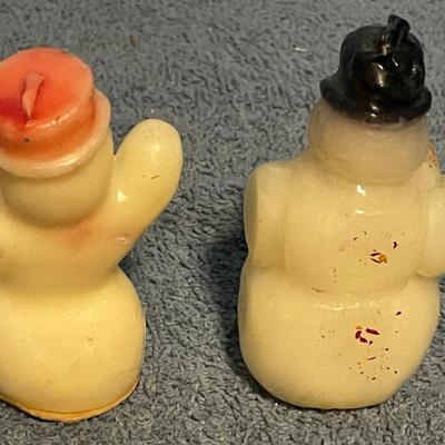 LOT 58 GREAT VINTAGE CHRISTMAS SNOWMAN CANDLES MOSTLY GURLEY