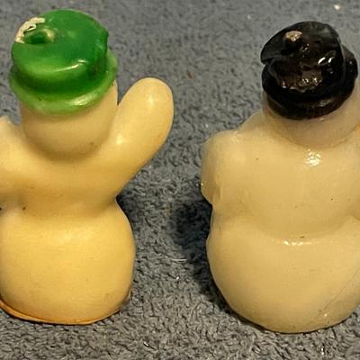 LOT 58 GREAT VINTAGE CHRISTMAS SNOWMAN CANDLES MOSTLY GURLEY