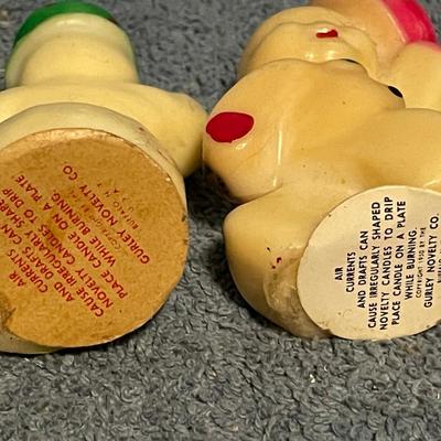 LOT 58 GREAT VINTAGE CHRISTMAS SNOWMAN CANDLES MOSTLY GURLEY