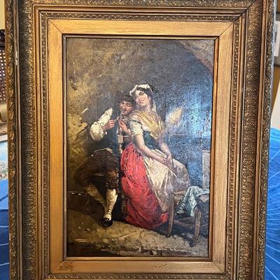 Peluso (Francesco, 1836-1916) Oil Painting (oil on canvas)- Signed by Artist (est value $300-$500)