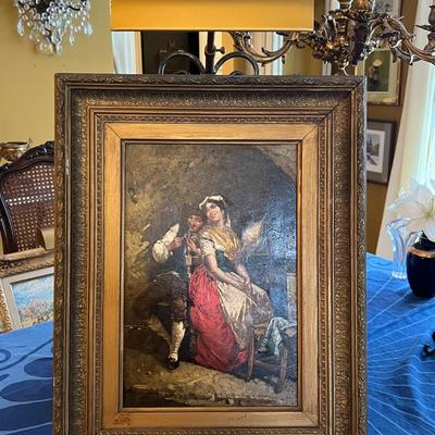 Peluso (Francesco, 1836-1916) Oil Painting (oil on canvas)- Signed by Artist (est value $300-$500)