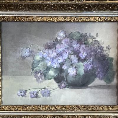 American Floral Painting on Porcelain (est value $80-$100)