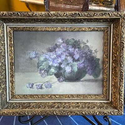 American Floral Painting on Porcelain (est value $80-$100)