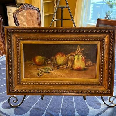 Still Life Oil Painting (A.W. Darby, 1844-1916))- Signed by Artist (est value $100-$200)