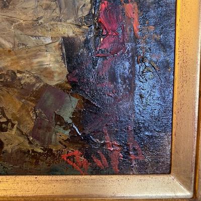 Oil Painting on Canvas- Jerusalem Street Market Scene- Artist Signed (est value $300-$500)