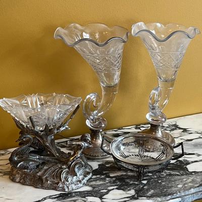 Silver and Cut Glass Décor Lot