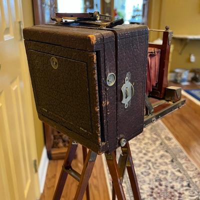 Antique Century Plate Camera w/ Stand and Accessories