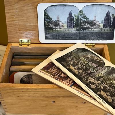 Antique Stereoscope w/ Stereoscope Cards