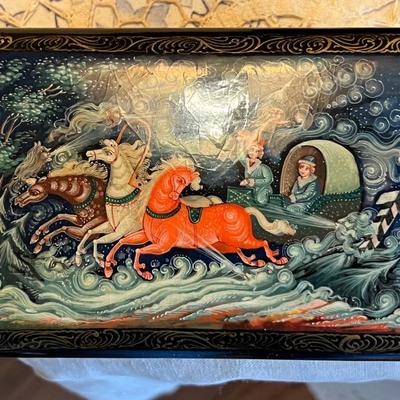 Russian Lacquer and Hand Painted Boxes Lot