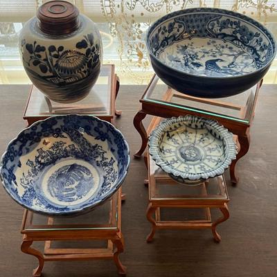 19th Century Blue & White Porcelain Lot