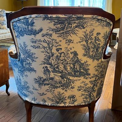 Louis XV Style Salon Chair w/ Ottoman