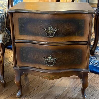 Antique 2-Drawer Side Table
