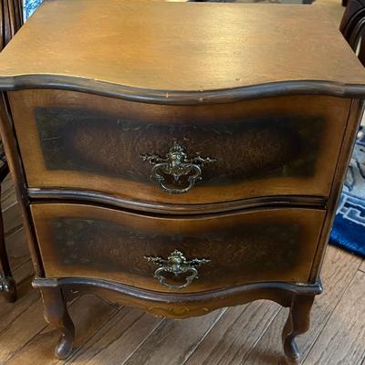 Antique 2-Drawer Side Table