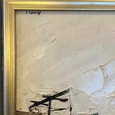 Vintage Mid-Century Modern Abstract Painting-Signed by Artist