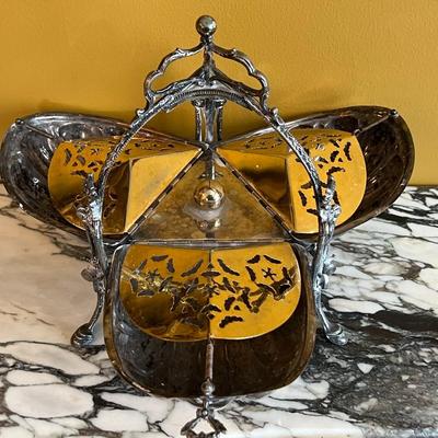Antique Silverplated Clamshell Serving Pieces